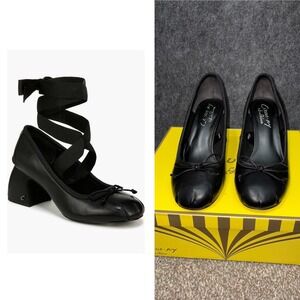 Circus NY By Sam Edelman Della 6.5 Black Block Heel Ballet Dance Balletcore